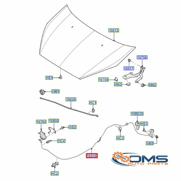 Ford Mondeo S-Max Galaxy Bonnet release cable & latch 1751277, 1708879, 1675775, 1487855, 1465683, 1463610, 1459887, 1450593, 1430918, 1425961, 1384642, 6M2116C657BA, 6M2116C657AN, 6M2116C657AM, 6M2116C657AL, 6M2116C657AK, 6M2116C657AJ, 6M2116C657AH, 6M2116C6