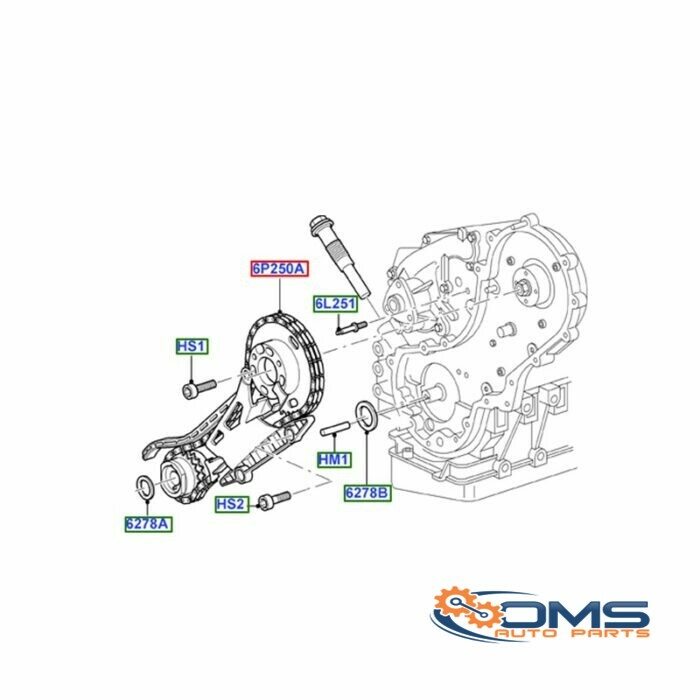 Ford C-Max Fiesta Focus Galaxy Mondeo S-Max Connect Timing Chain Kit - 1.8 Only 1198056, 2M5Q6P250AB