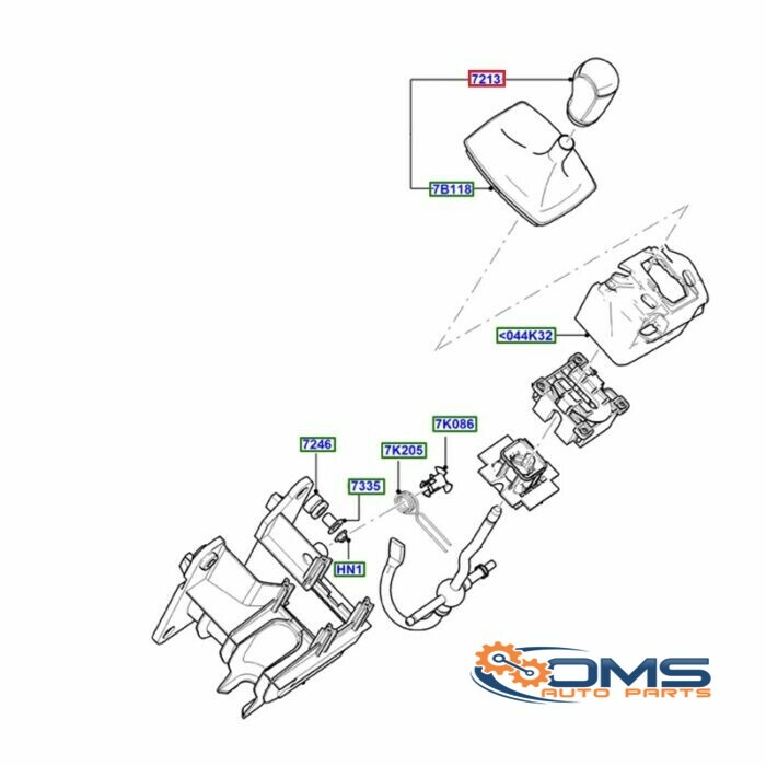 Ford Focus S-MAX Galaxy Mondeo Gear Knob  - 5 Speed - (Only) 1378326, 1301733, 1234504, 3M5R7217AA, 3M5R7217AB, 3M5R7217AC