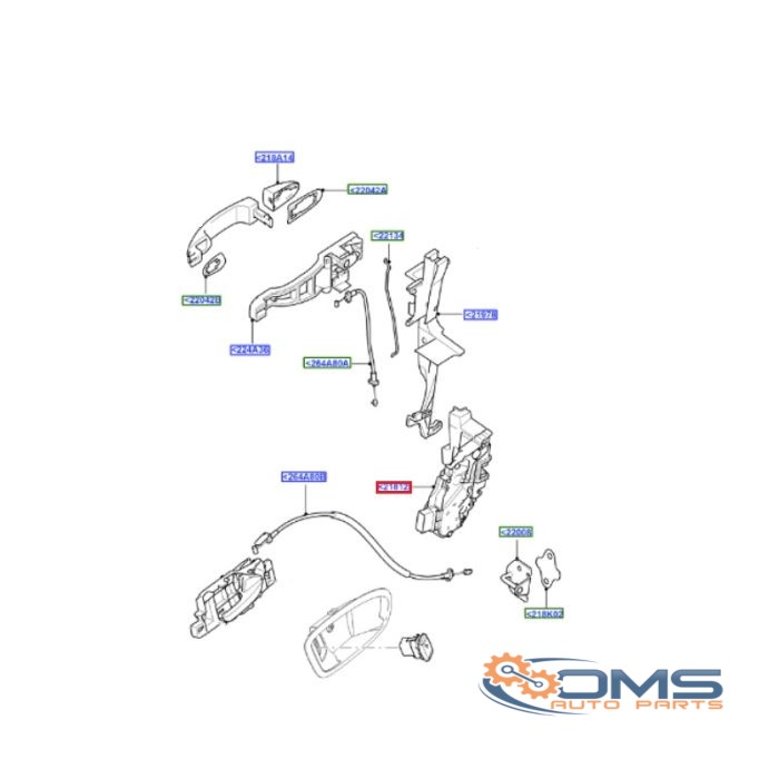 Ford Front Door Lock Mondeo S-Max Galaxy - Drivers Side 1791413, 1444632, 1453015, 1498998, 6M2AR21812MA, 6M2AR21812MB, 6M2AR21812MC, 6M2AR21812MD