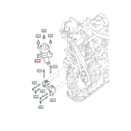 Ford Mondeo S-Max Galaxy Engine Mount - Driver Side 1453047, 1376870, 1417257, 6G916F012DB, 6G916F012DC, 6G916F012DD
