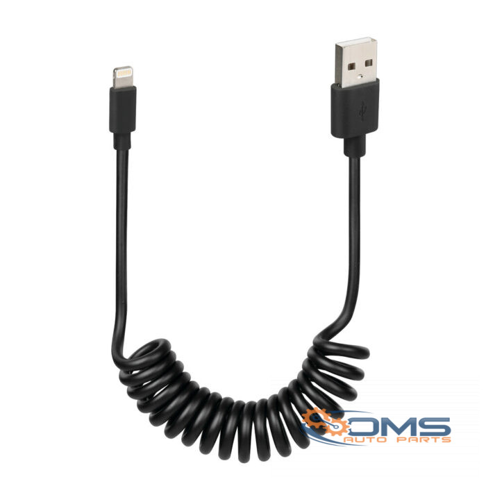 Apple 8 Pin Spring Cable Usb - 100cm - Black - OMS Auto Parts