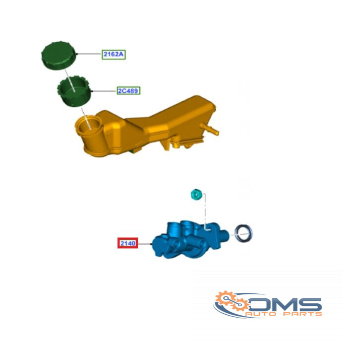 Ford Fiesta Brake Master Cylinder 1746593, 1550255, 8V512140AA, 8V512140AB, OMS Auto Parts