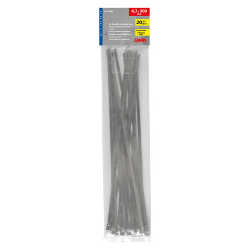 Cable Ties Stainless Steel, 20pcs - 4,7x300mm - OMS Auto Parts