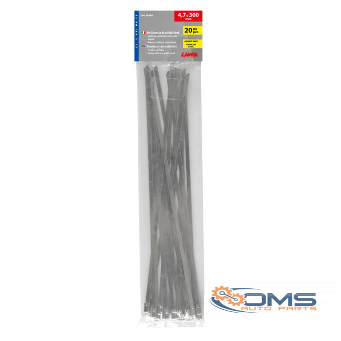 Cable Ties Stainless Steel, 20pcs - 4,7x300mm - OMS Auto Parts