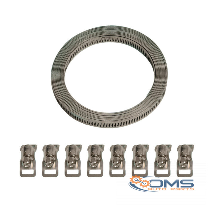 Coil-Set Hose-Band With 8 Clips - 300cm - OMS Auto Parts