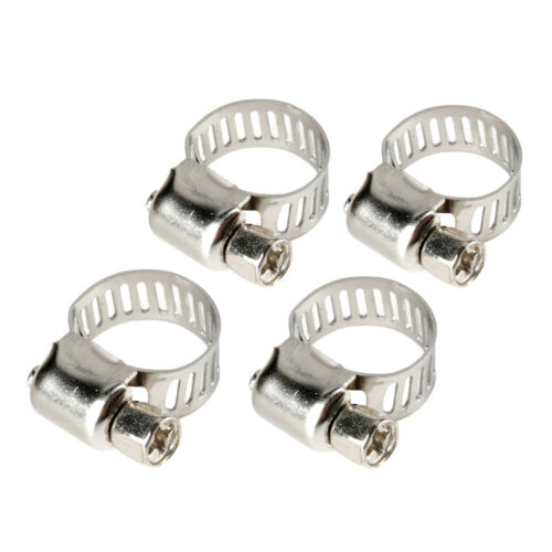 Stainless Steel Hose Clamps - 4pcs - ↔ 8mm - Ø8-12mm - OMS Auto Parts